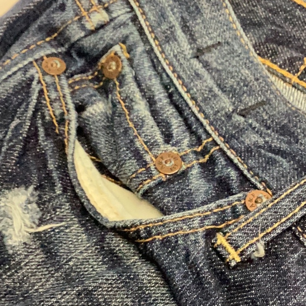 Abercrombie & Fitch Dark Wash Distressed Emma Jeans - Picture 8 of 10